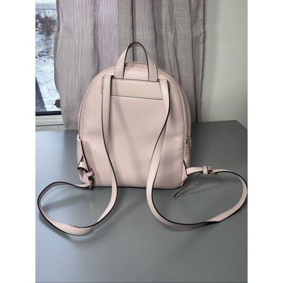Michael Kors Medium Studded Pebbled Leather Backpack powder blush ballet pink main image 12